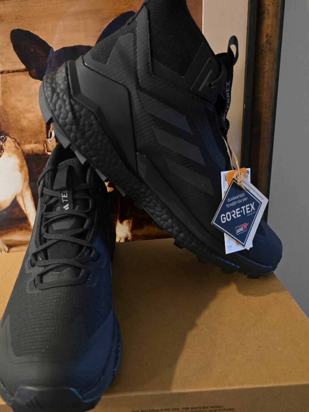 Adidas Terrex Free Hiker 2.0 Gore-Tex Hiking Boots IH3524 BLACK Mens Sz 11.5 NEW